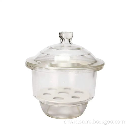 Glassware Laboratory: 300mm Clear Brown Glass Vacuum Desiccator with Stopcock - High-Quality Laboratory Equipment for Scientific Applications